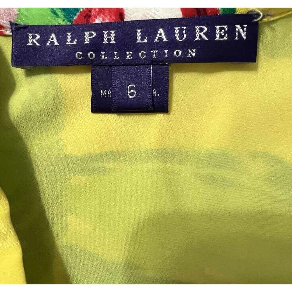 Ralph Lauren Purple Label Silk Floral Skirt Yellow Multi Size 6 - Picture 3 of 13